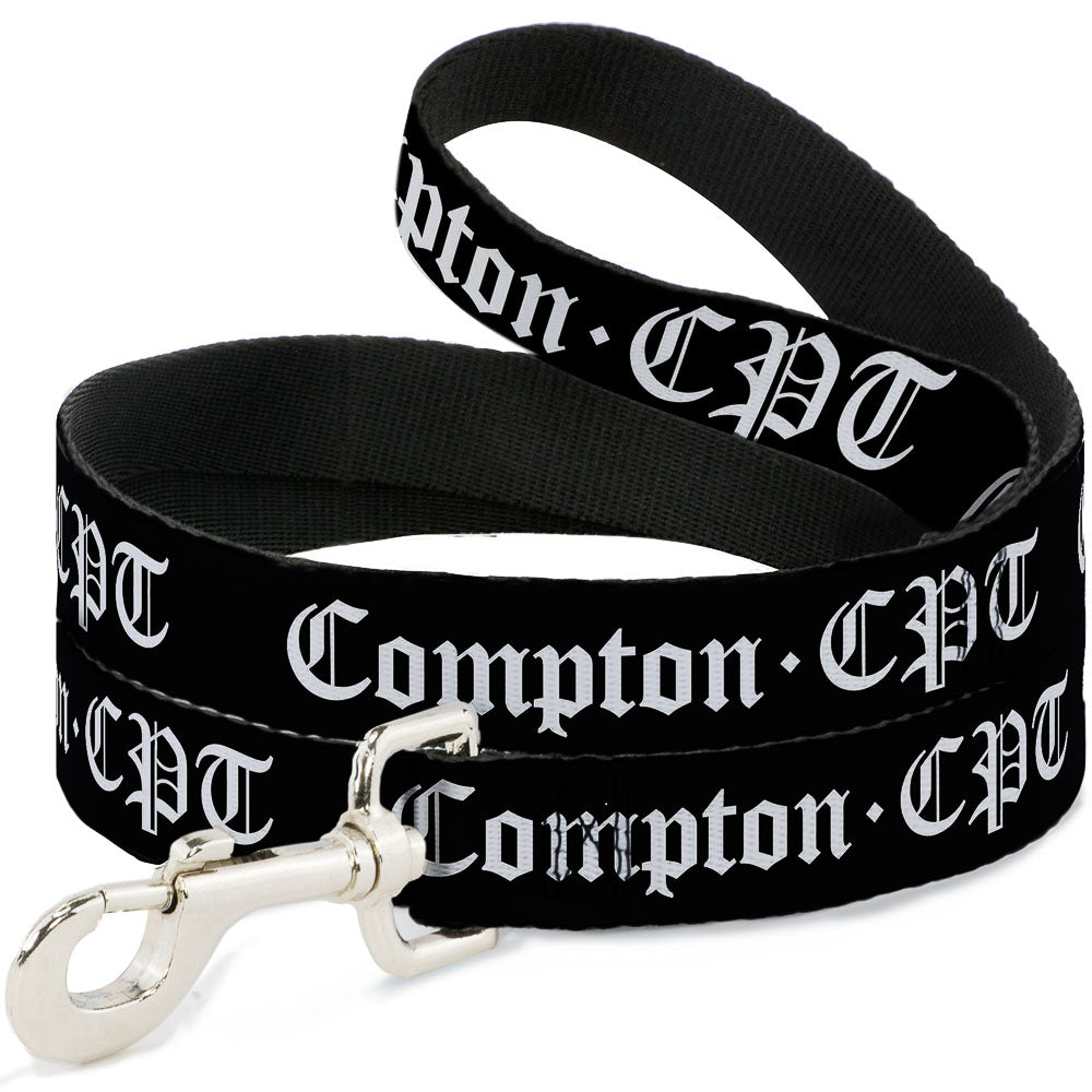 Dog Leash - COMPTON-CPT Black/White Dog Leashes Buckle-Down