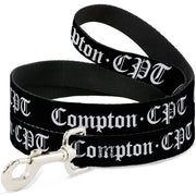 Dog Leash - COMPTON-CPT Black/White Dog Leashes Buckle-Down