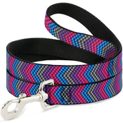 Dog Leash - Chevron Weave Gray/Lavender/Pink/Baby Blue Dog Leashes Buckle-Down