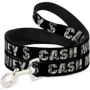 Dog Leash - CASH MONEY $ Black/Dollars Dog Leashes Buckle-Down