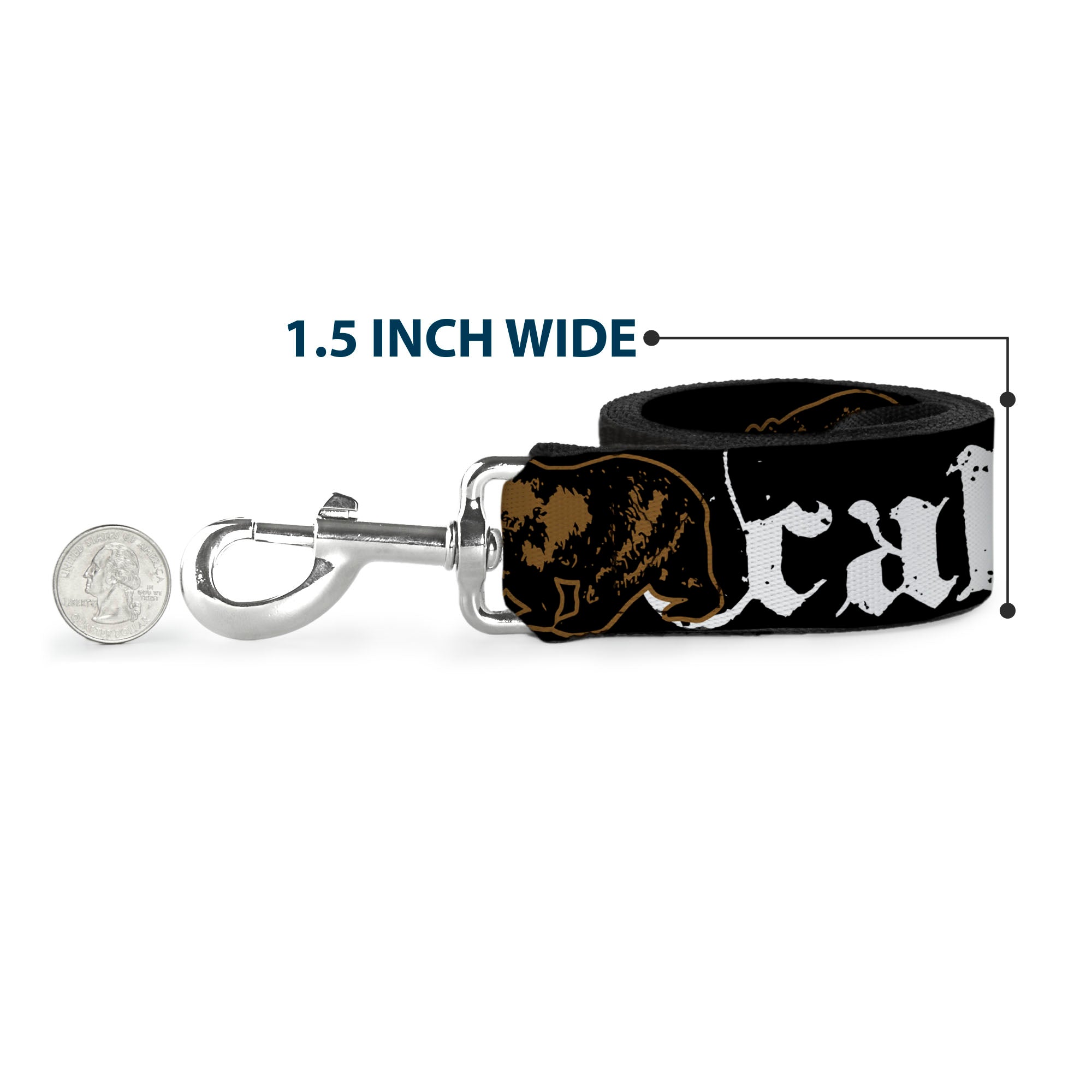 Dog Leash - CALI w/Grizzly Bear Dog Leashes Buckle-Down