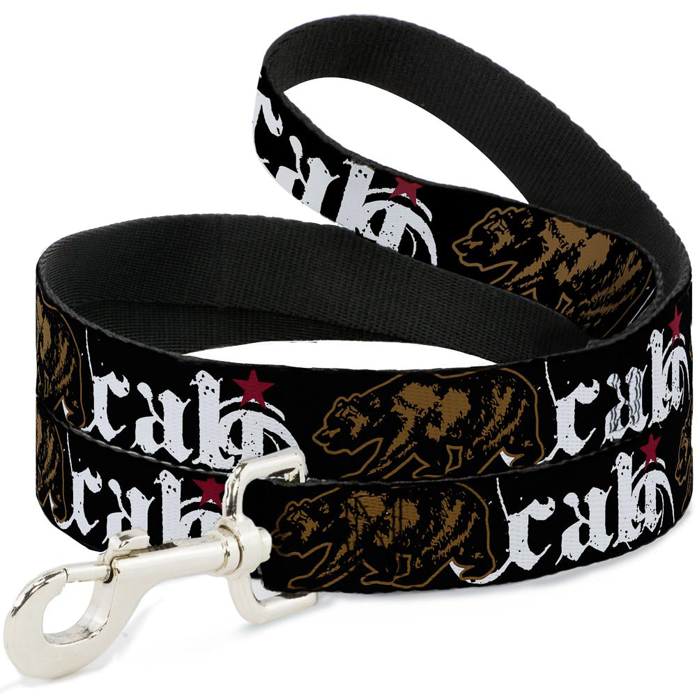 Dog Leash - CALI w/Grizzly Bear Dog Leashes Buckle-Down