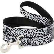 Dog Leash - Cheebra White/Black Dog Leashes Buckle-Down