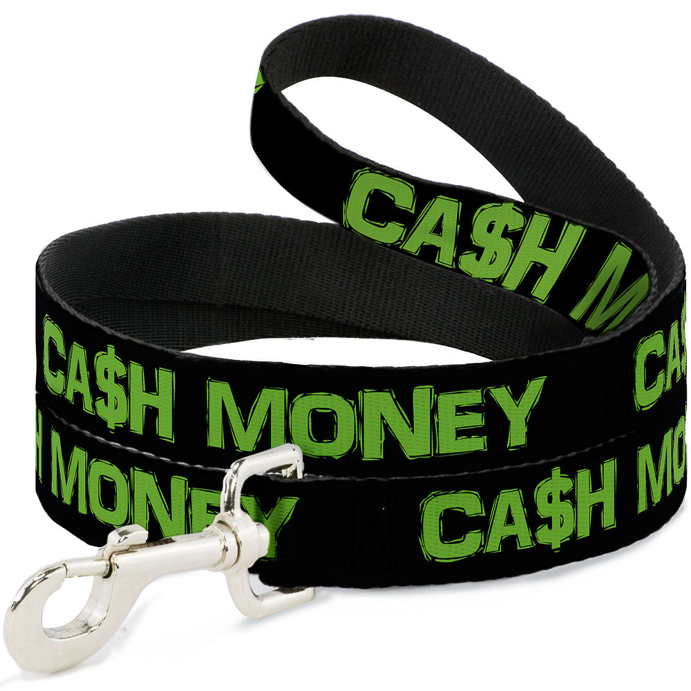 Dog Leash - CA$H MONEY Black/Green Dog Leashes Buckle-Down