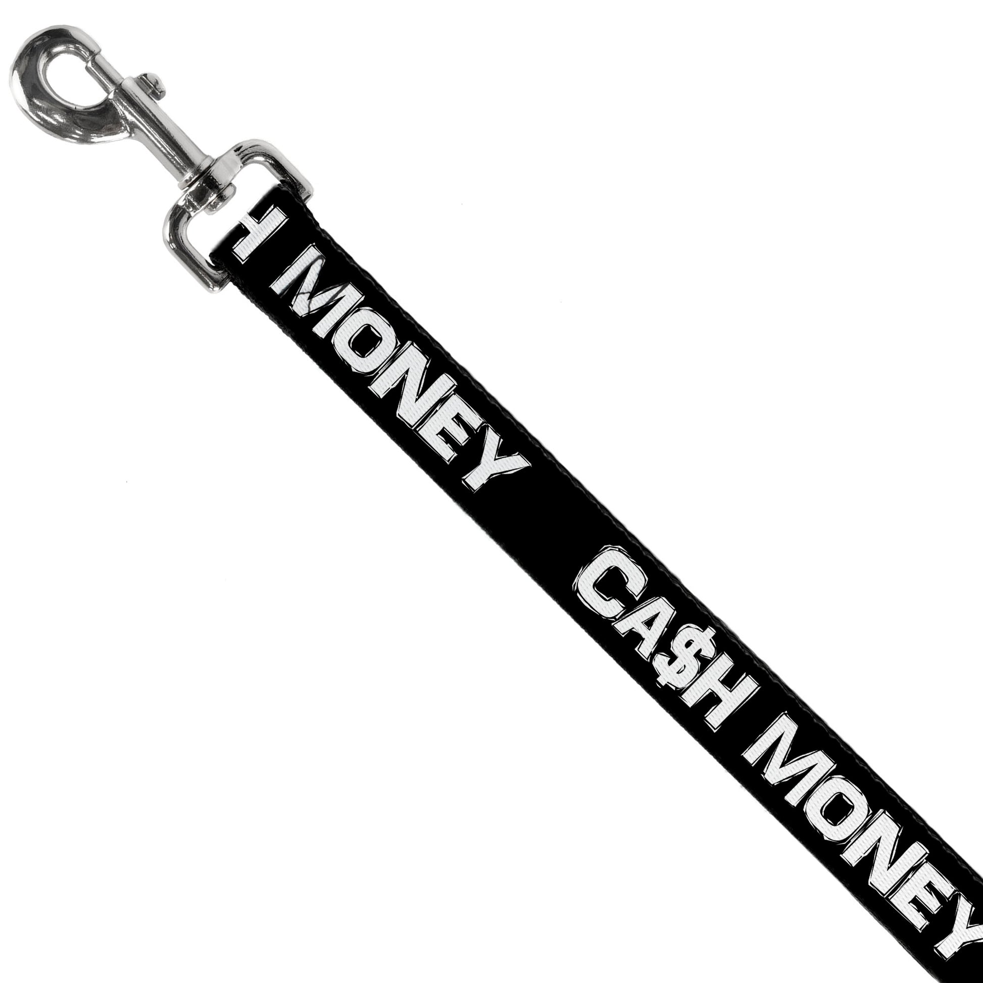 Dog Leash - CA$H MONEY Black/White Dog Leashes Buckle-Down
