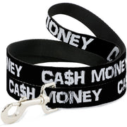 Dog Leash - CA$H MONEY Black/White Dog Leashes Buckle-Down