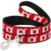 Dog Leash - Camera Red/White Dog Leashes Buckle-Down