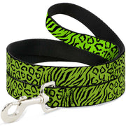Dog Leash - Cheebra Green/Black Dog Leashes Buckle-Down