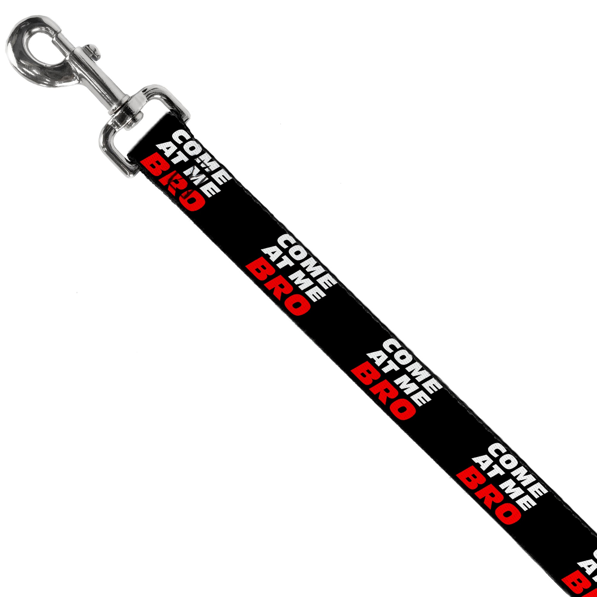 Dog Leash - COME-AT ME-BRO Black/White/Red Dog Leashes Buckle-Down