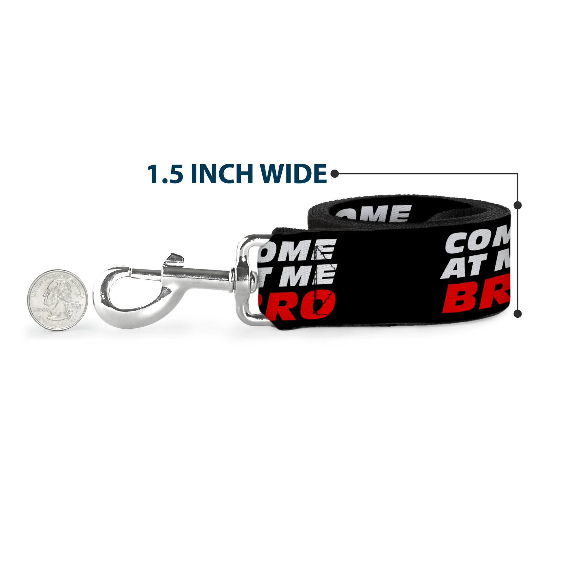 Dog Leash - COME-AT ME-BRO Black/White/Red Dog Leashes Buckle-Down
