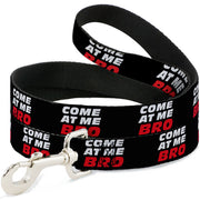 Dog Leash - COME-AT ME-BRO Black/White/Red Dog Leashes Buckle-Down