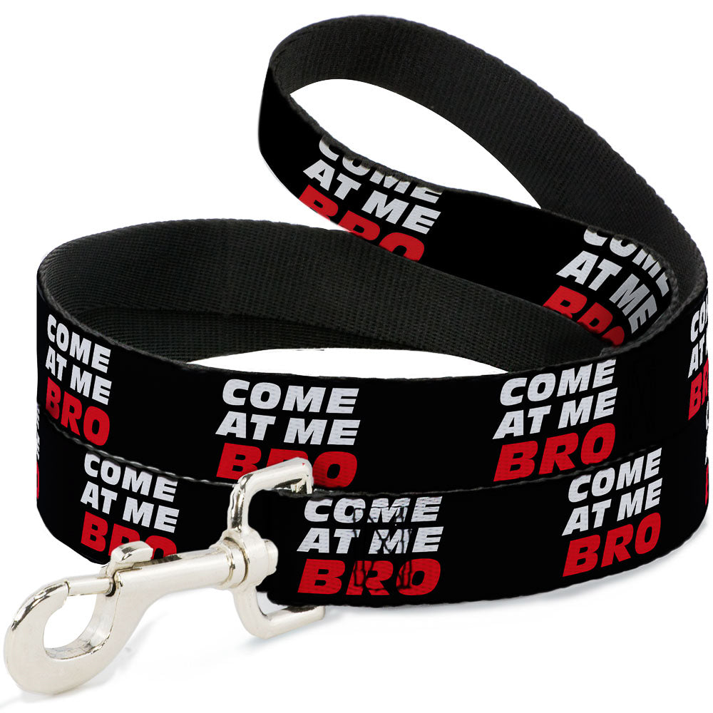 Dog Leash - COME-AT ME-BRO Black/White/Red Dog Leashes Buckle-Down