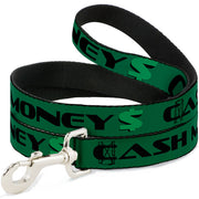 Dog Leash - CASH MONEY $ Green/Black Dog Leashes Buckle-Down