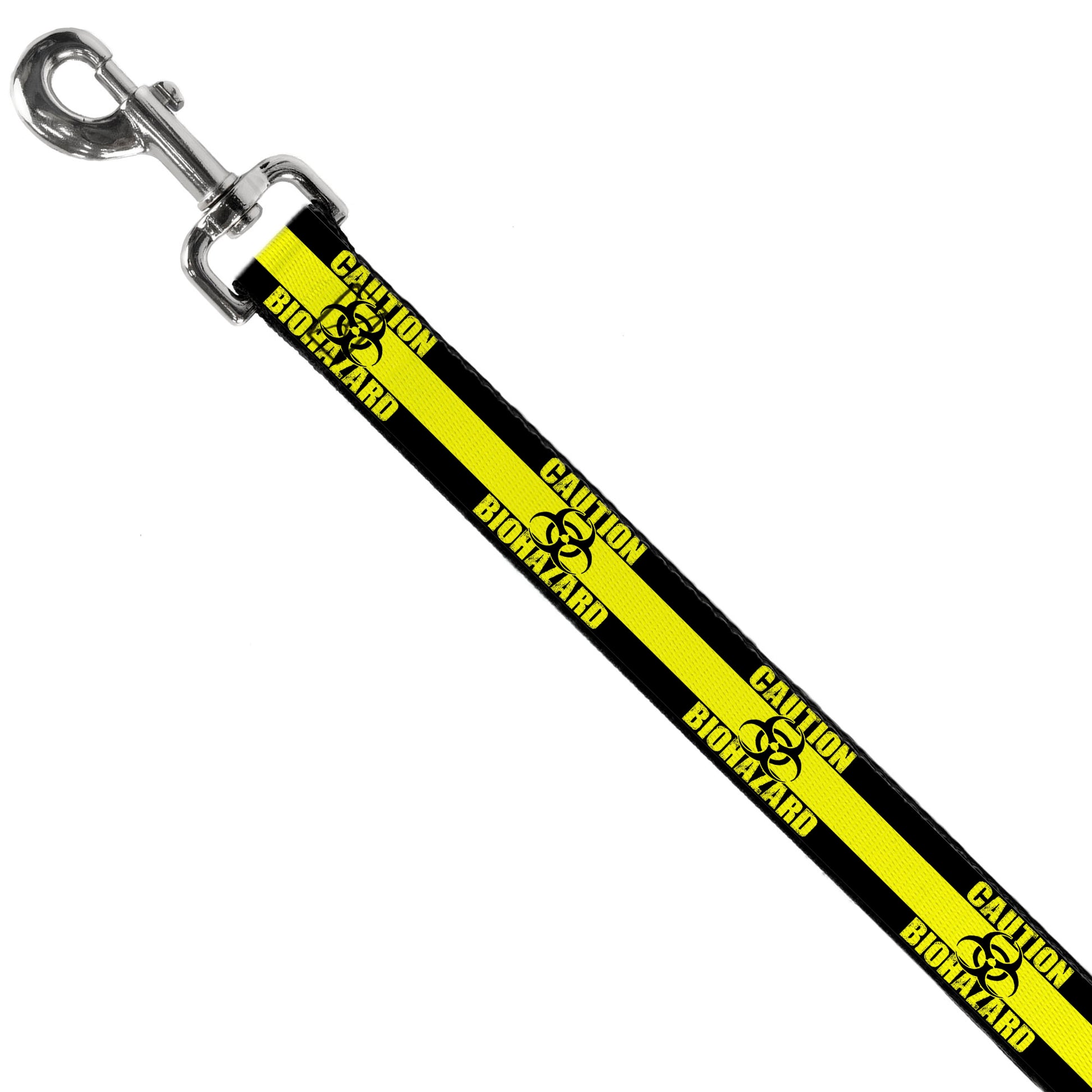 Dog Leash - CAUTION BIOHAZARD Black/Yellow Dog Leashes Buckle-Down