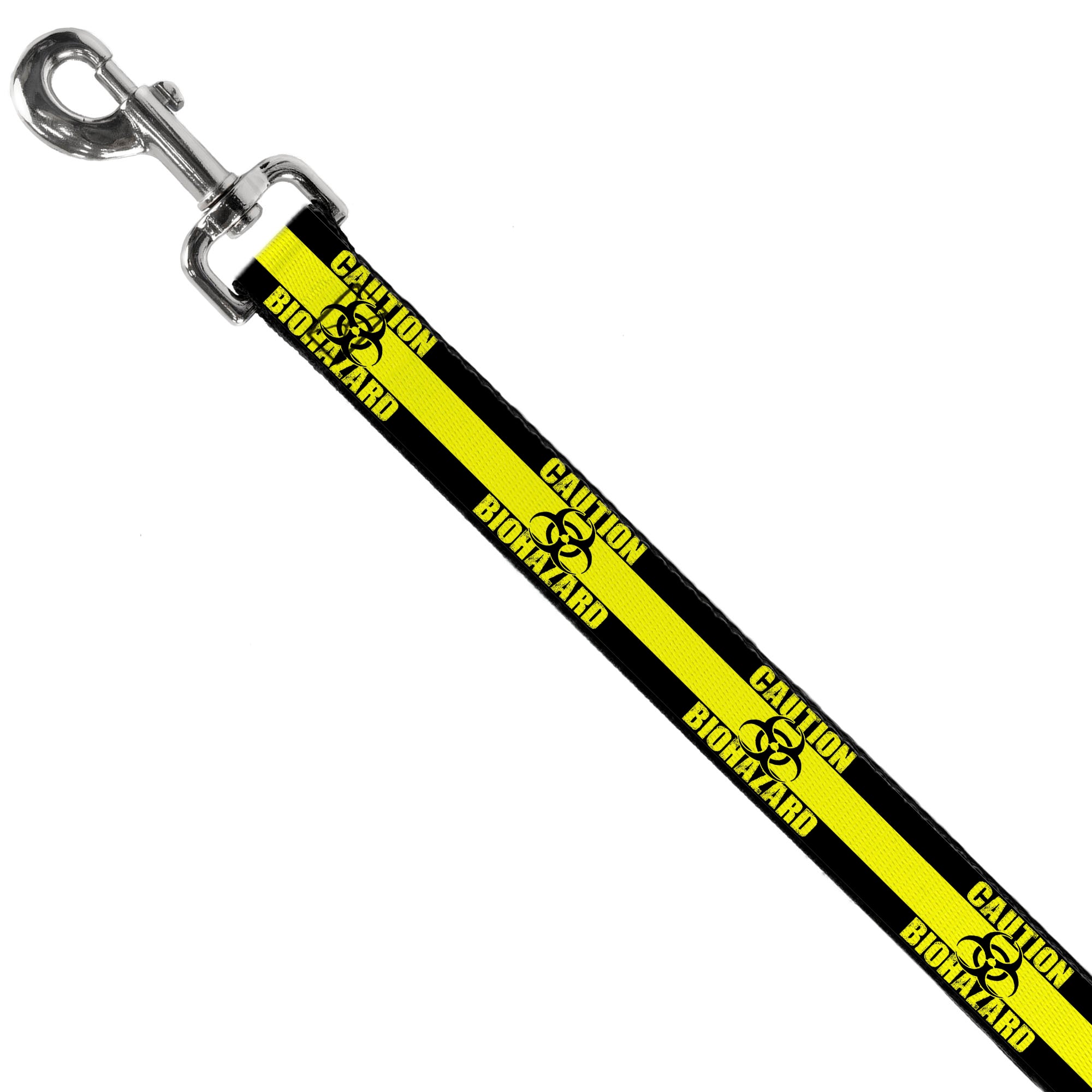 Dog Leash - CAUTION BIOHAZARD Black/Yellow Dog Leashes Buckle-Down