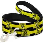 Dog Leash - CAUTION BIOHAZARD Black/Yellow Dog Leashes Buckle-Down