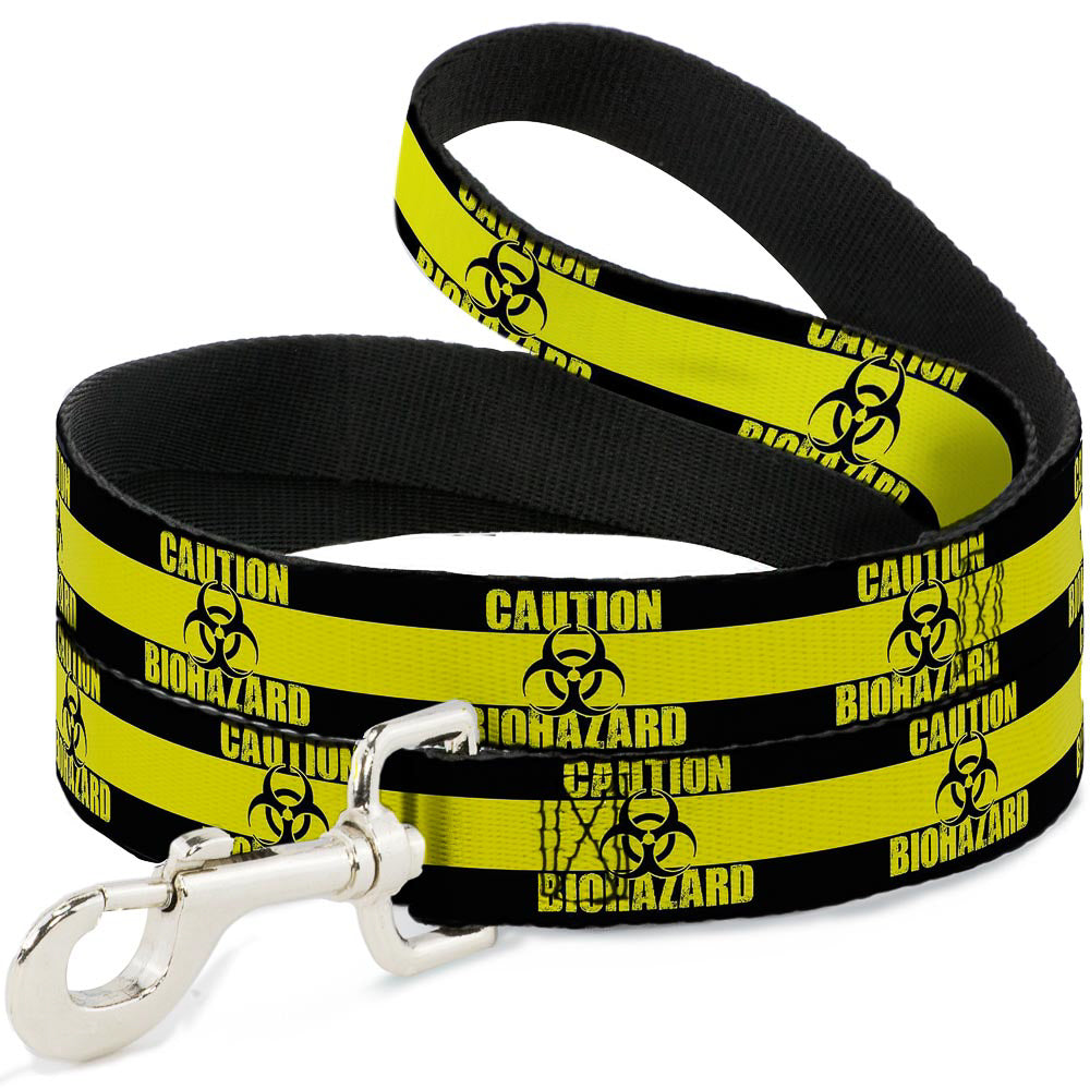 Dog Leash - CAUTION BIOHAZARD Black/Yellow Dog Leashes Buckle-Down