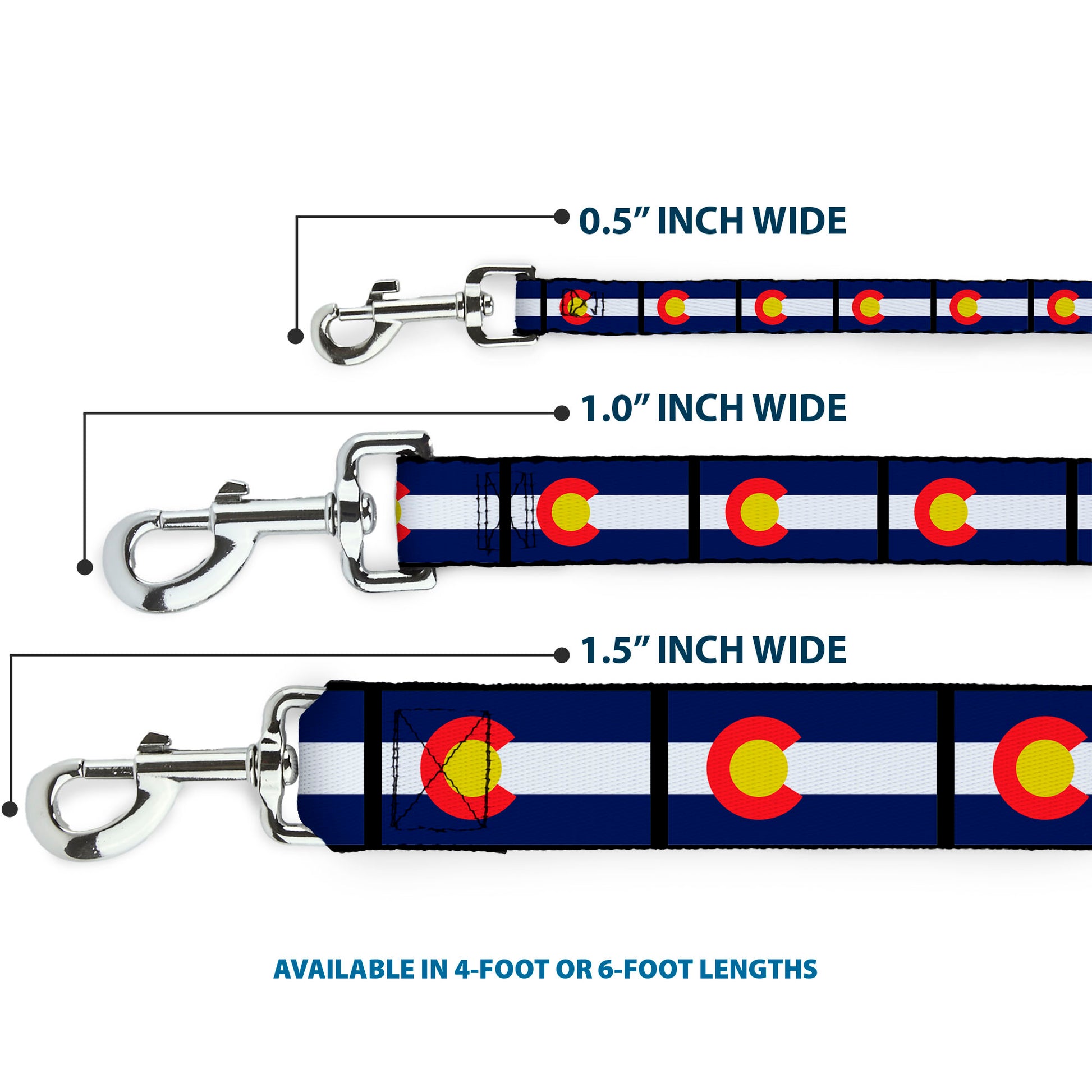 Dog Leash - Colorado Flags Dog Leashes Buckle-Down