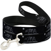 Dog Leash - Cali Bear Black/Grays Dog Leashes Buckle-Down