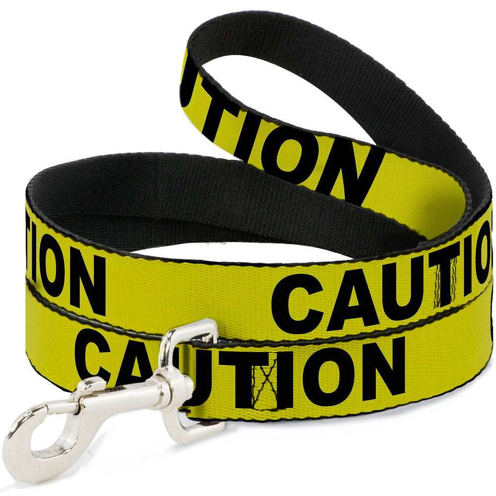 Dog Leash - CAUTION Yellow/Black Dog Leashes Buckle-Down