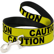 Dog Leash - CAUTION Yellow/Black Dog Leashes Buckle-Down