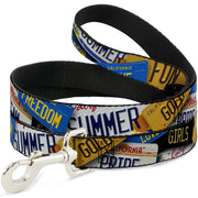 Dog Leash - Cali License Plates Stacked Dog Leashes Buckle-Down