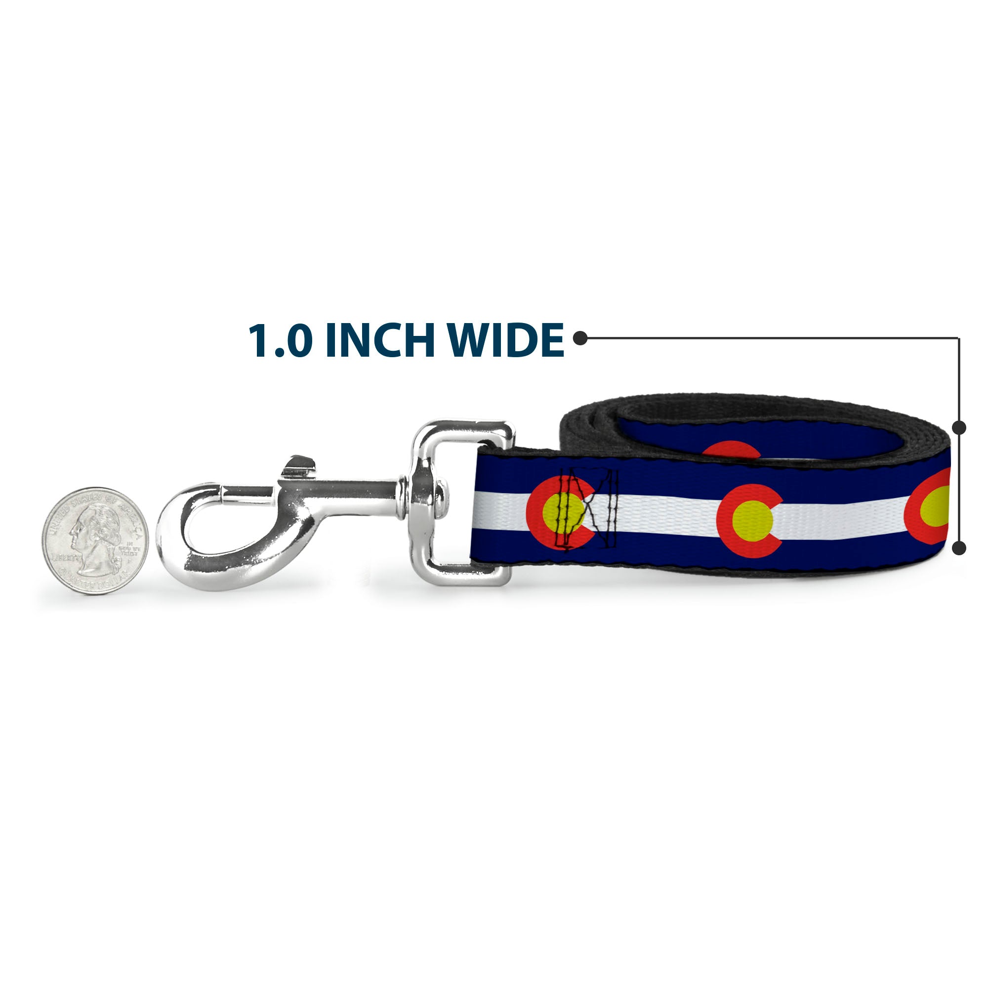 Dog Leash - Colorado Flags2 Repeat Dog Leashes Buckle-Down
