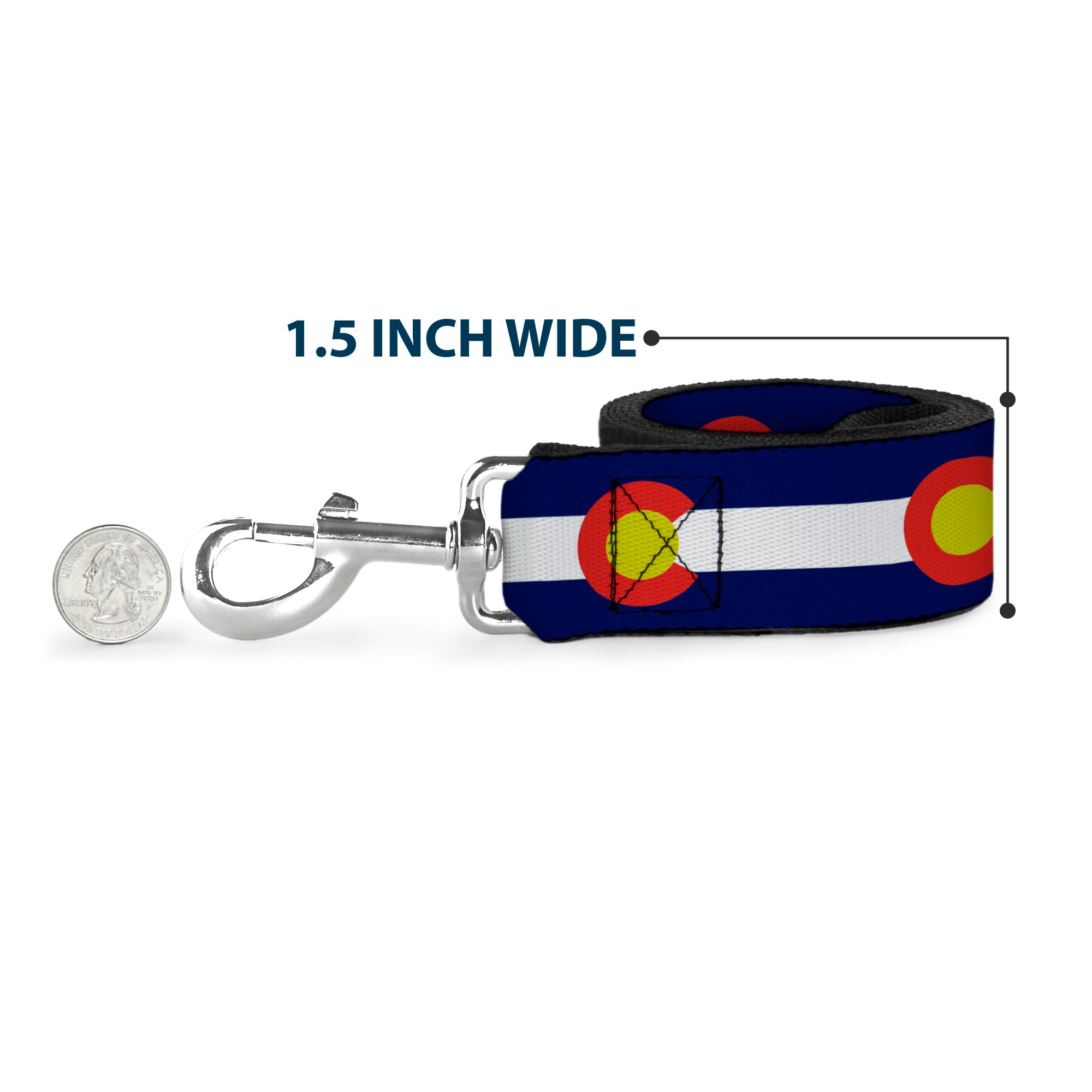 Dog Leash - Colorado Flags2 Repeat Dog Leashes Buckle-Down