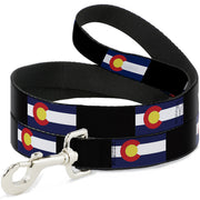 Dog Leash - Colorado Flags3/Black Dog Leashes Buckle-Down