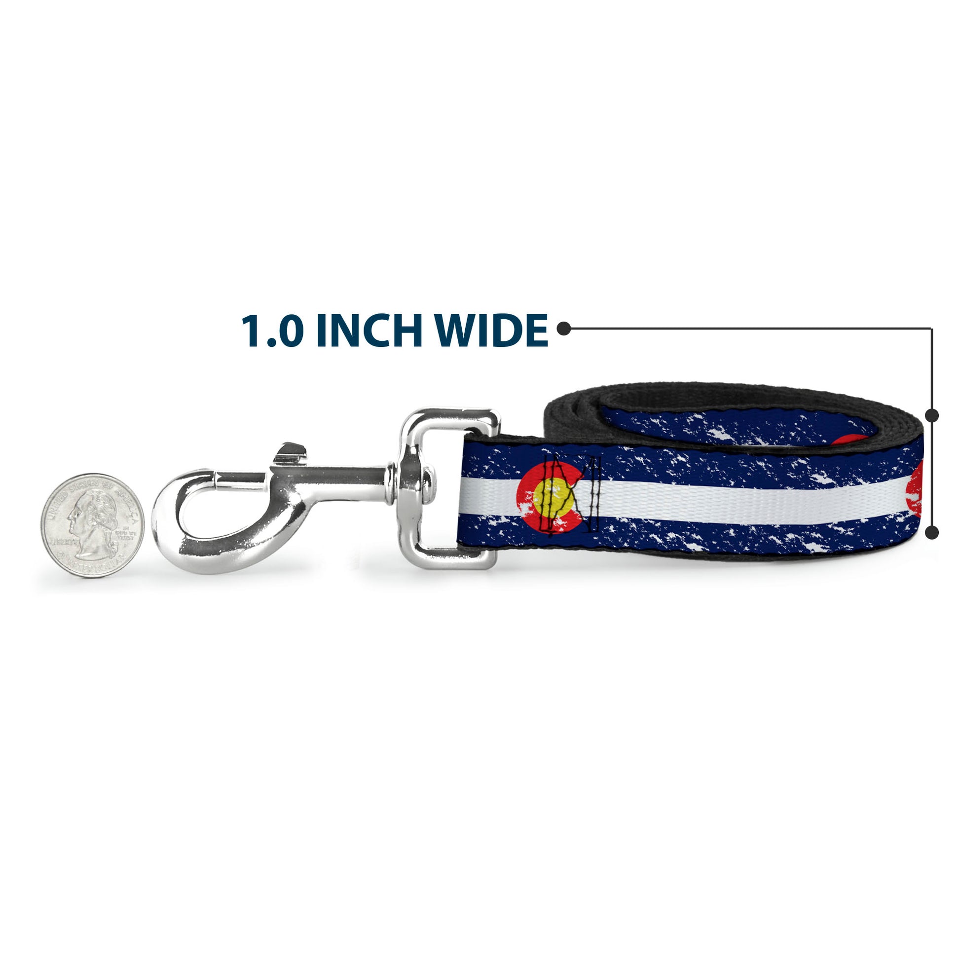 Dog Leash - Colorado Flags4 Weathered Dog Leashes Buckle-Down
