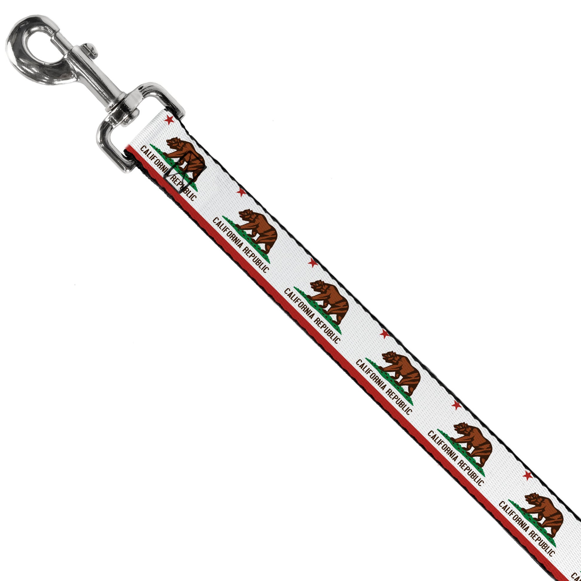 Dog Leash - California State Flag White Dog Leashes Buckle-Down