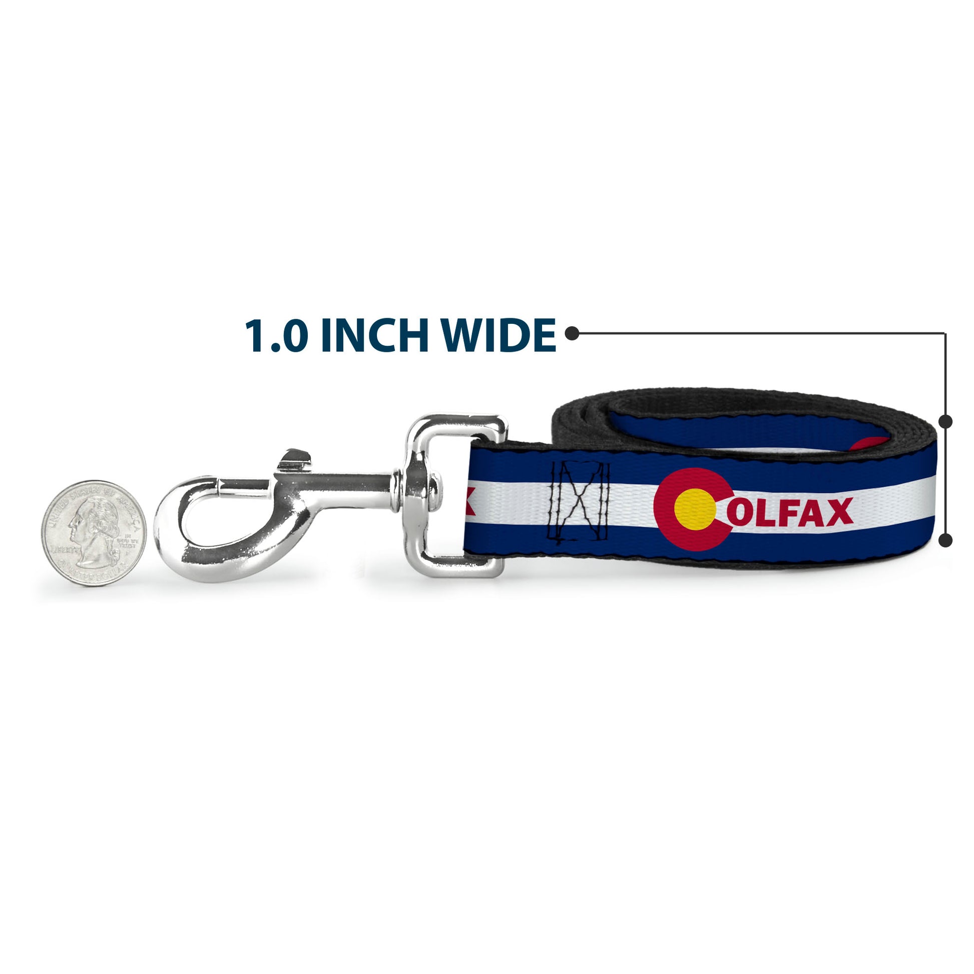 Dog Leash - Colfax Colorado Flag Dog Leashes Buckle-Down