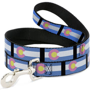 Dog Leash - Colorado Flags Pastel Dog Leashes Buckle-Down