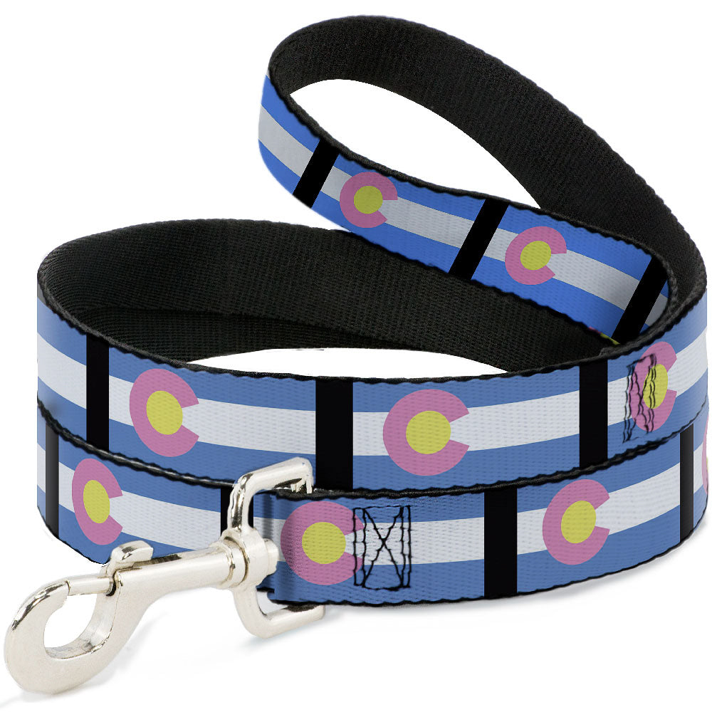 Dog Leash - Colorado Flags Pastel Dog Leashes Buckle-Down