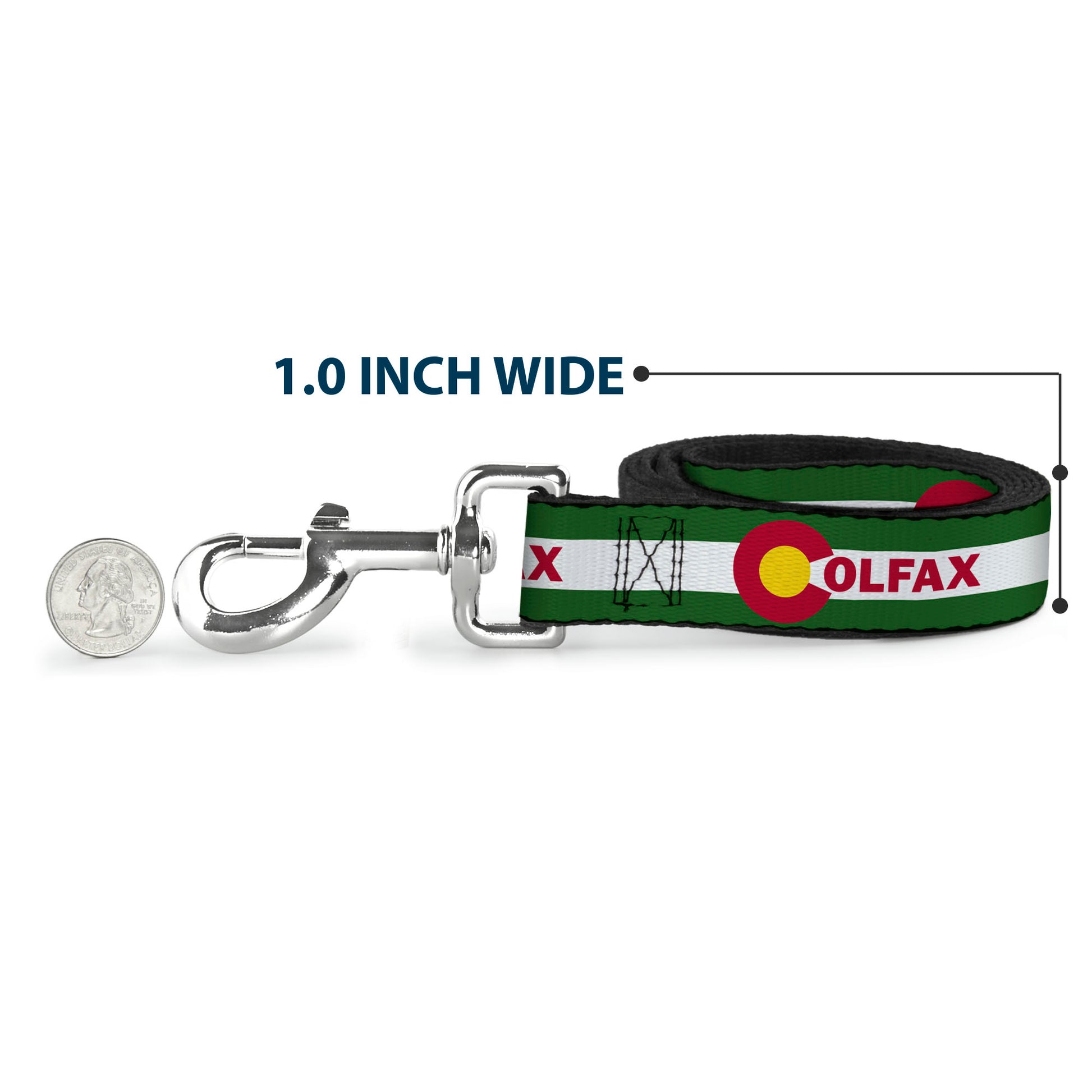 Dog Leash - COLFAX Green Stripe Dog Leashes Buckle-Down