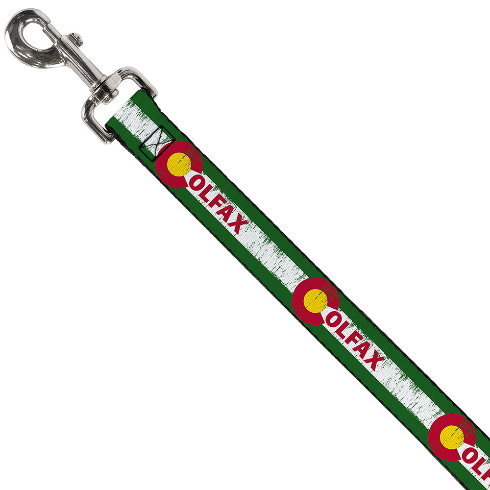Dog Leash - COLFAX Green Stripe Weathered Dog Leashes Buckle-Down