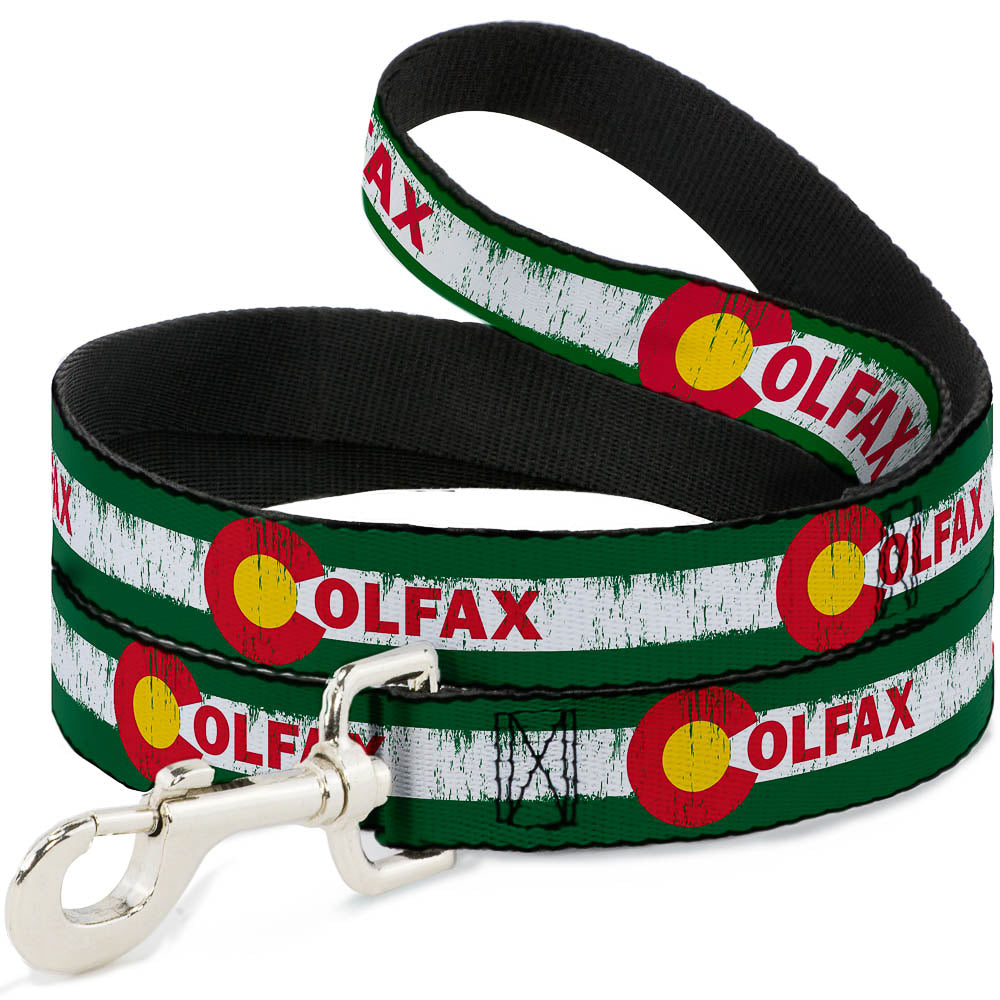 Dog Leash - COLFAX Green Stripe Weathered Dog Leashes Buckle-Down