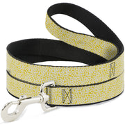 Dog Leash - Ditsy Floral Yellow/White/Brown Dog Leashes Buckle-Down