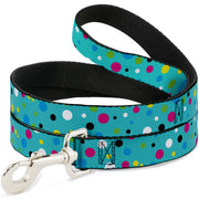 Dog Leash - Dots Seafoam Green/Multi Pastel Dog Leashes Buckle-Down