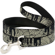 Dog Leash - Doodle1/Paint Drips Cream/Black Dog Leashes Buckle-Down