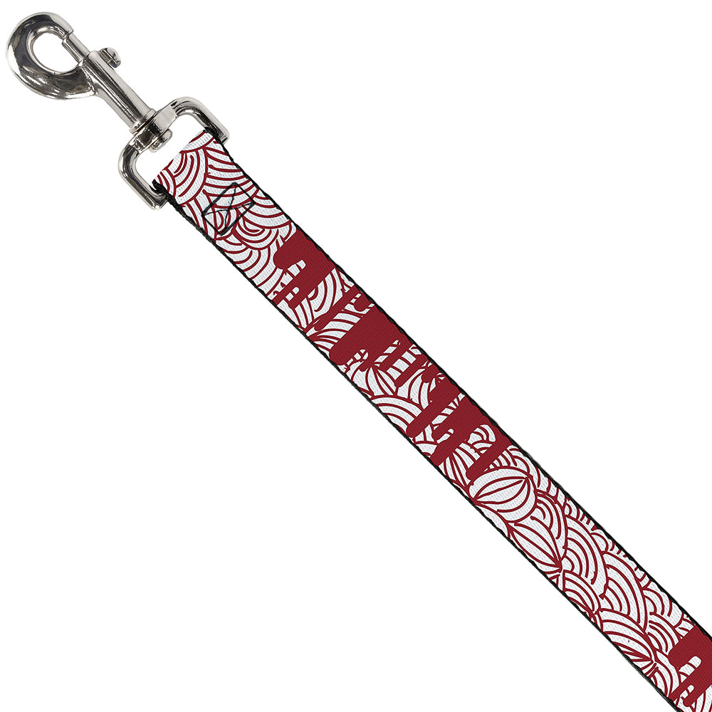 Dog Leash - Doodle1/Paint Drips White/Red Dog Leashes Buckle-Down