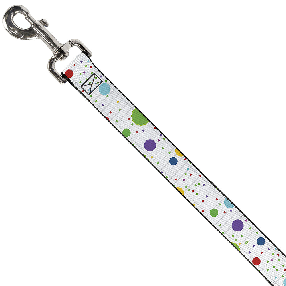 Dog Leash - Dots/Grid2 White/Gray/Multi Color Dog Leashes Buckle-Down