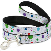 Dog Leash - Dots/Grid2 White/Gray/Multi Color Dog Leashes Buckle-Down