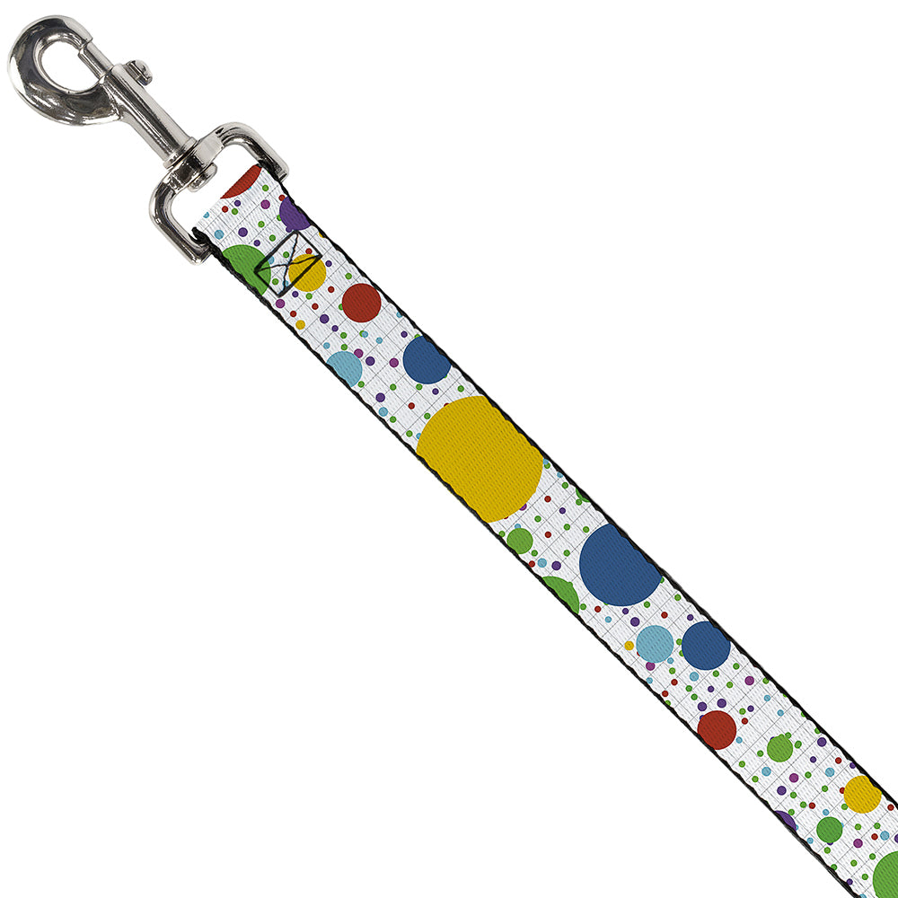 Dog Leash - Dots/Grid3 White/Gray/Multi Color Dog Leashes Buckle-Down