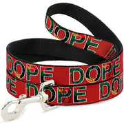 Buckle-Down Dog Leash - DOPE Red/Black/Tropical Flowers Dog Leashes Buckle-Down