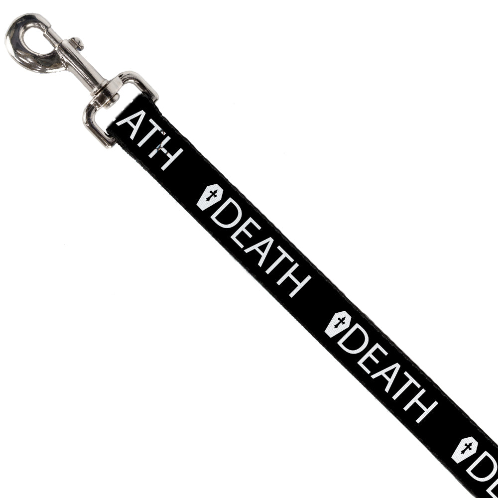 Dog Leash - DEATH/Coffin Black/White Dog Leashes Buckle-Down