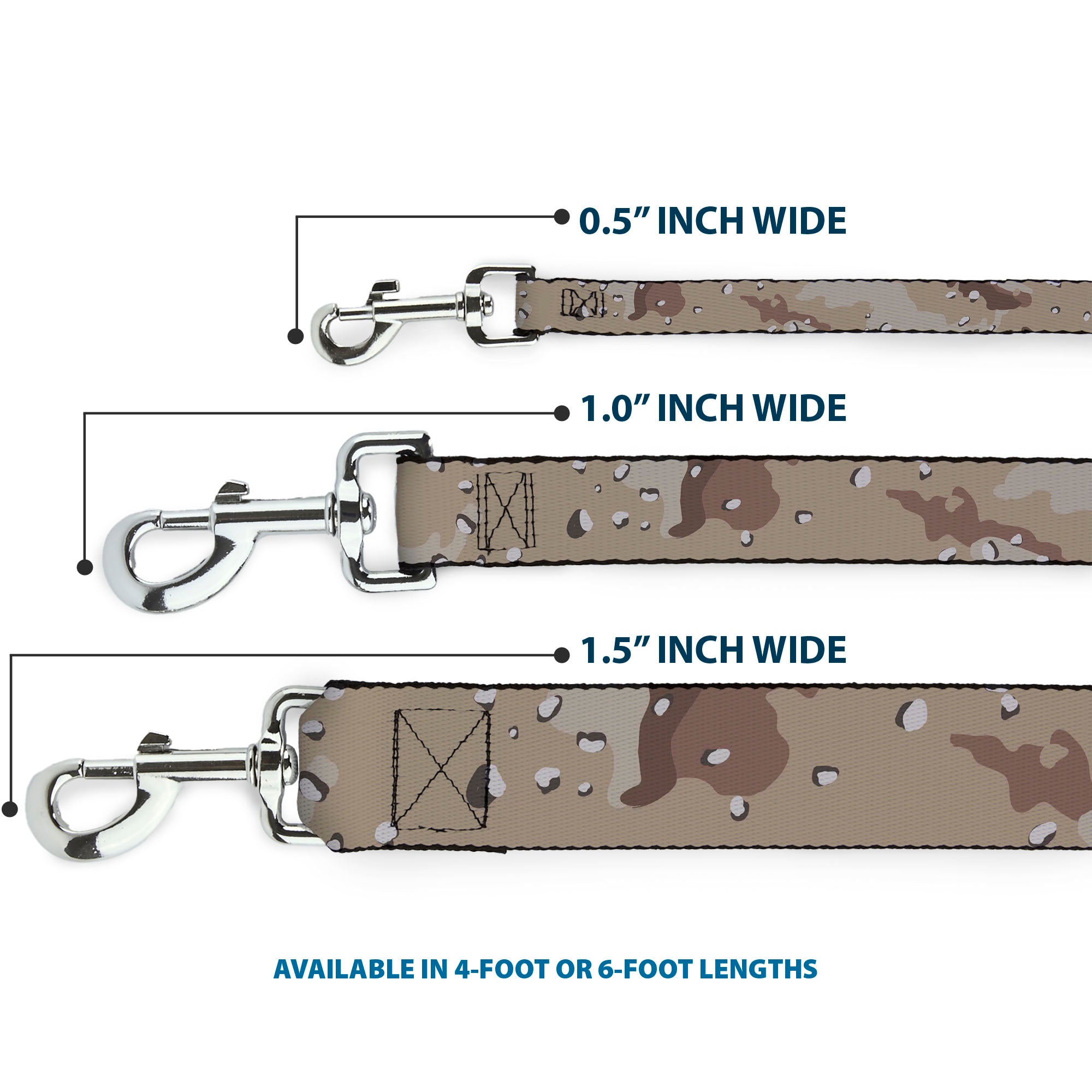 Dog Leash - Desert Camo Tans/Browns Dog Leashes Buckle-Down