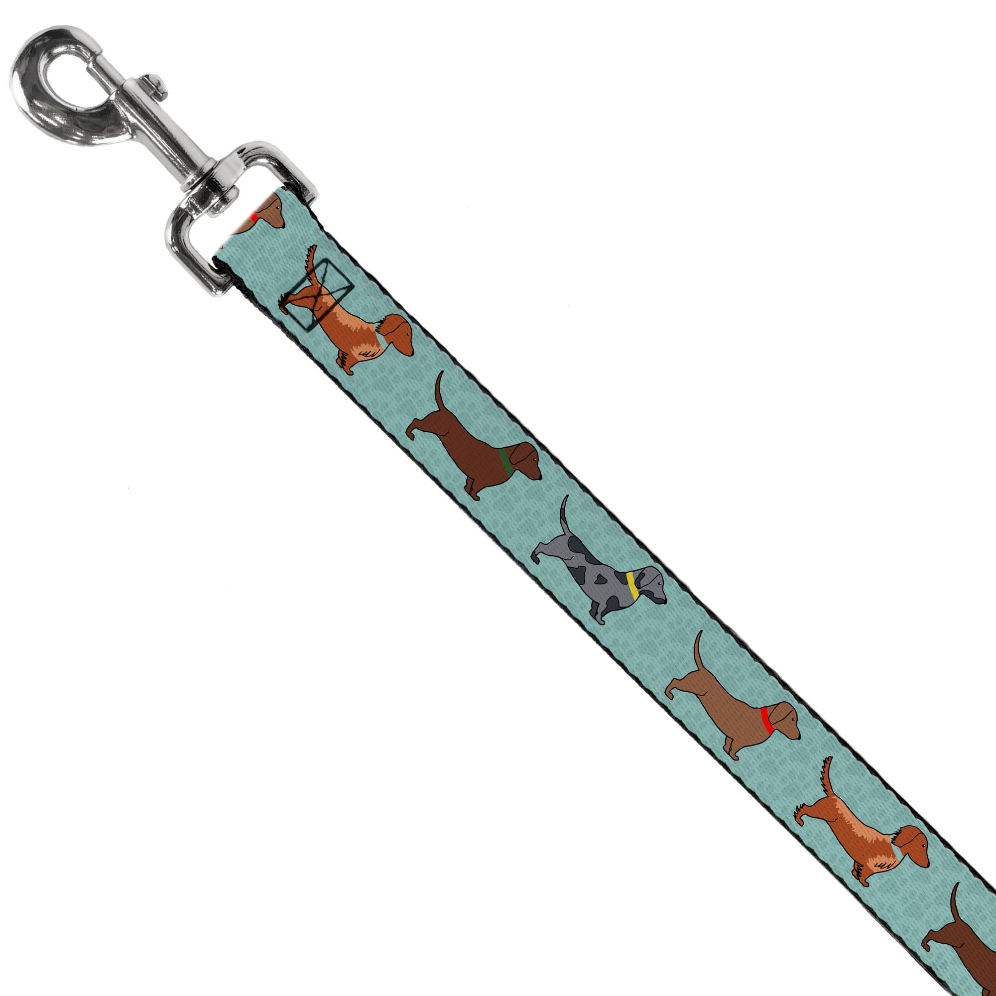 Dog Leash - Dachshund 4-Dogs/Paws Aquas Dog Leashes Buckle-Down