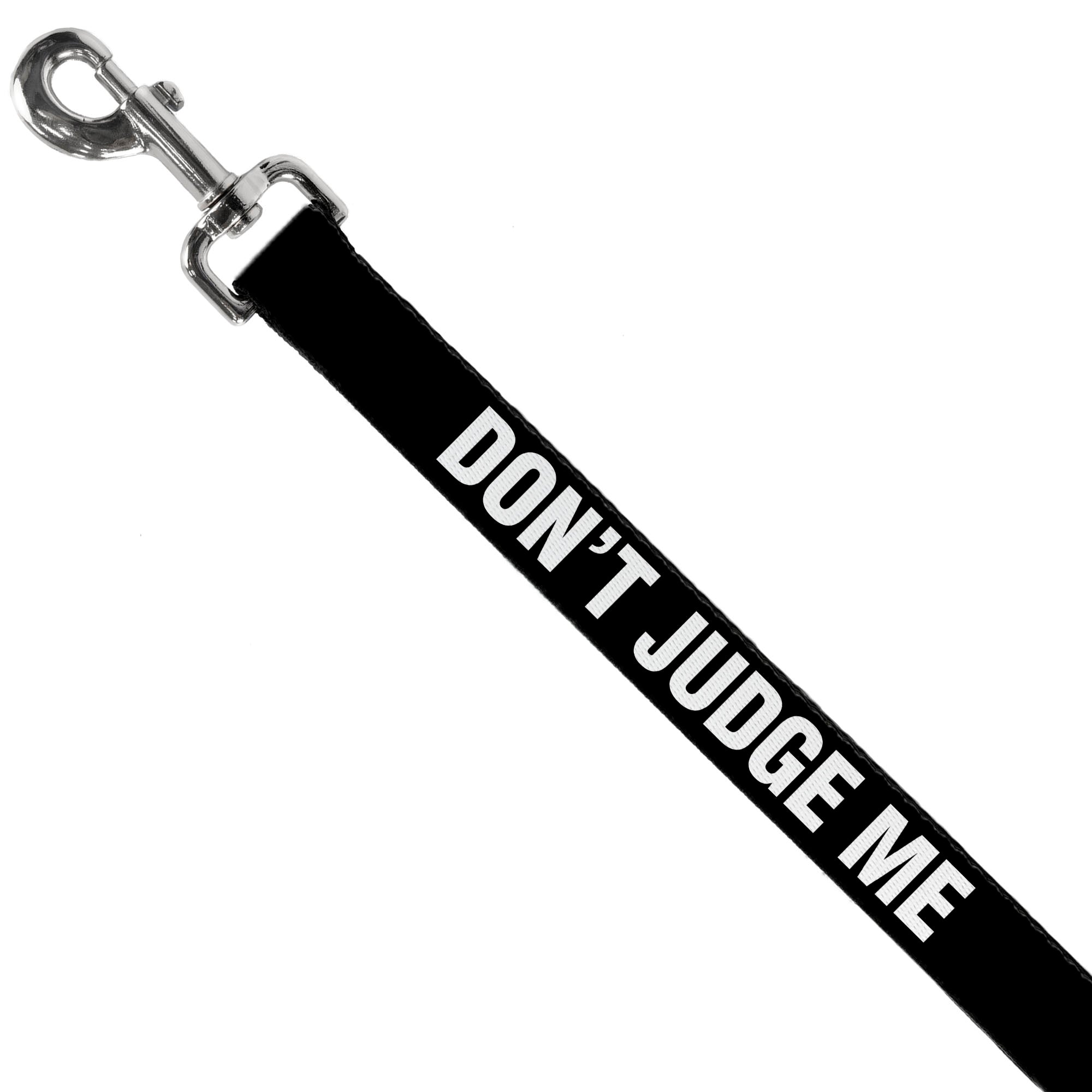 Dog Leash - DON'T JUDGE ME Black/White Dog Leashes Buckle-Down