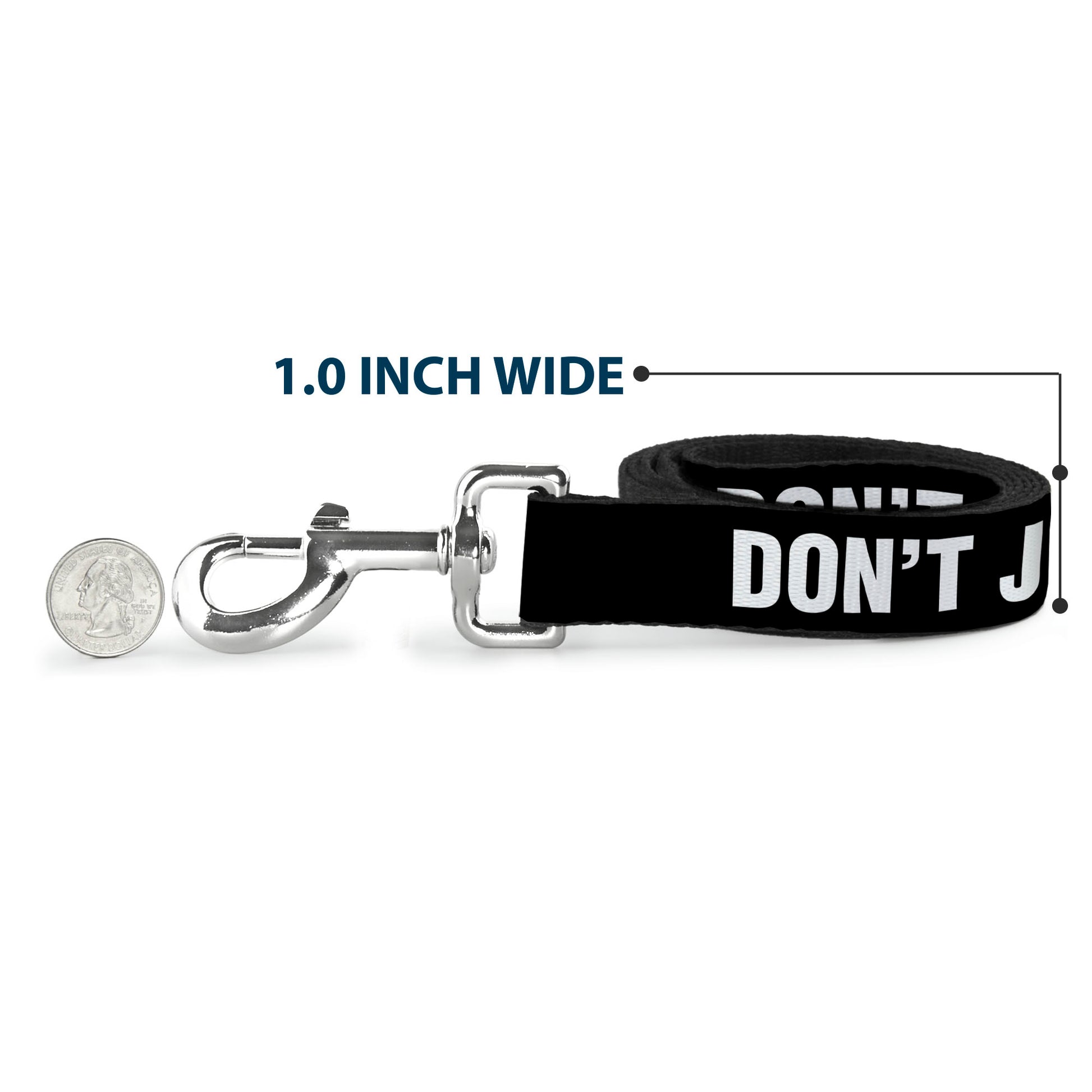 Dog Leash - DON'T JUDGE ME Black/White Dog Leashes Buckle-Down